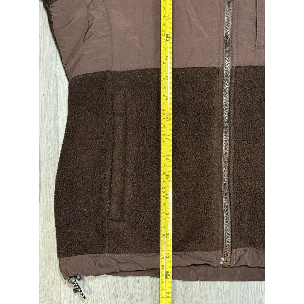 The North Face Denali Jacket Womens Small Brown Full Zip Mock Neck Fleece Logo - Picture 5 of 10